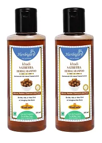 Herbigiri Khadi Natural Satritha Herbal Shampoo 210ml Pack of 3-thumb1