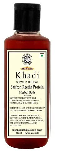 Khadi Herbal Honey and Almond Oil Shampoo, 420ml (Twin Pack)-thumb3