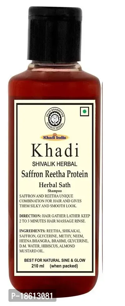 Khadi Herbal Honey and Almond Oil Shampoo, 420ml (Twin Pack)-thumb4