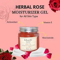 Khadi Herbal Rose Moisturizing Gel for Face  Skin enriched with Aloevera, Liqorice  Cucumber Extract | Pure Herbal  Natural Face Gel for Skin Hydration | Pack of 1 (200gm)-thumb2