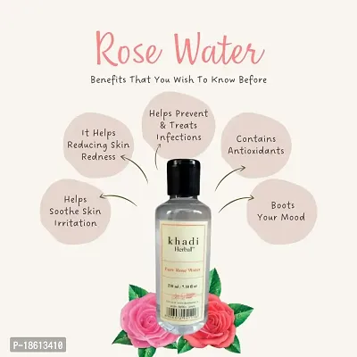 Khadi Herbal Pure Rose Water (Twin) 420Ml-thumb4