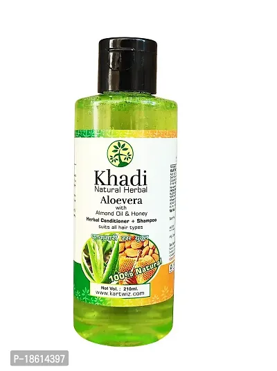 Khadi Hair combo Aloevera  Amla Bhringraj Shampoo -Pack of 2-thumb3