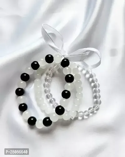 White And Black  Bracelets set of 3