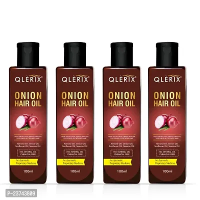 QLERIX Premium Red Onion Hair Oil 100 ML Pack of 4