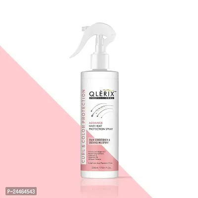 QLERIX PROFFESIONAL ADVANCE HAIR HEAT PROTECTION SPRAY Extra Protection From Pollution U.V Rays Curl  Color Protection|Rosemary  AloeVera Extract