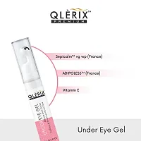 QLERIX Premium Natural Under EYE Gel Cream with Massage Roller Which Reduce Dark Circle, Puffiness, Fine Lines With ( ADIPOLESS-France, SEPICALM VG WP-France, Vitamin E ) 15 ML-thumb3