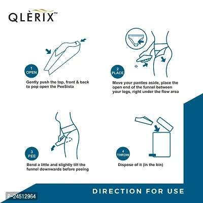 QLERIX Pee Sista Stand  Pee Paper Disposable Female Urination Device for Women| Infection free, Leak-proof Urine Funnels for Girls| Traveling,Outdoor Public Toilets-thumb4