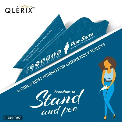 QLERIX Pee Sista Stand  Pee Paper Disposable Female Urination Device for Women| Infection free, Leak-proof Urine Funnels for Girls| Traveling, Outdoor Public Toilets  PACK OF 2-thumb4