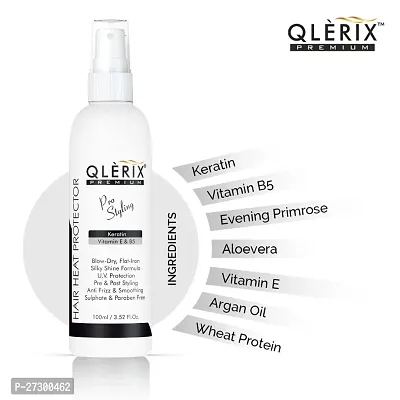 QLERIX Premium Pro Styling Heat Protectant Hair Mist for Men and Women (100ML) Pack of 3-thumb3