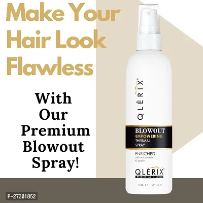 QLERIX Premium Empowering Blowout Heat Protectant Spray for Smooth Shine and Silky Hair Hair Spray (100ML)-thumb2