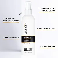 QLERIX Premium Empowering Blowout Heat Protectant Spray for Smooth Shine and Silky Hair Hair Spray (100ML) Pack Of 2-thumb1