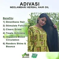 Adivasi Neelgiri Herbal Hair Oil with infusion of 108 Types of Herbs for Hair Growth, Anti Hair fall  Anti Dandruff Oil | Suitable for All Hair Types (Pack of 2)-thumb2