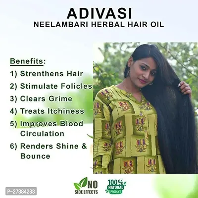 Adivasi Neelgiri Herbal Hair Oil with infusion of 108 Types of Herbs for Hair Growth, Anti Hair fall  Anti Dandruff Oil | Suitable for All Hair Types (Pack of 2)-thumb3