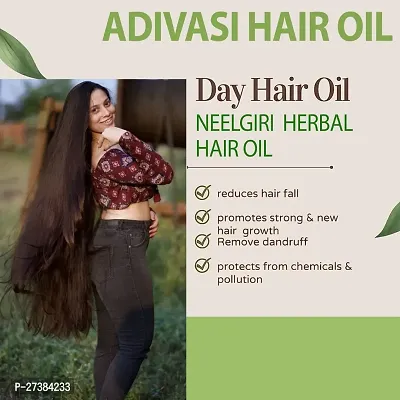 Adivasi Neelgiri Herbal Hair Oil with infusion of 108 Types of Herbs for Hair Growth, Anti Hair fall  Anti Dandruff Oil | Suitable for All Hair Types (Pack of 2)-thumb5