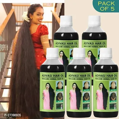 Adivasi Neelgiri Oilanic 100% Pure  Naturals Adivasi Jeeva Sanjivani Herbal Hair Oil 100ML( Pack Of 5)
