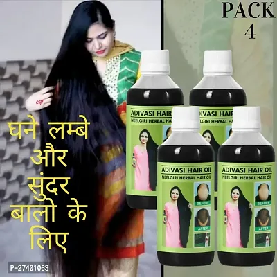 Neelgiri Hair Growth Hair Oil by Adivasi Ayurvedic Pack Of 4