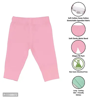 LENAM Baby Cotton Soft Strechable Pants/Diaper Fit/Pyjama/Leggings(Pack of 7) (18-24months, Solid) White Unisex Baby Regular-thumb2