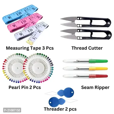 3 pcs measuring tape thread cutter 2 pcs pearl pin 2 pcs seam ripper 2 pcs threader 2 pcs