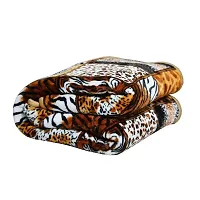 Super Soft Tiger Print Double Bed Mink Blanket Size with 220x240 Cm - 2Kg (Pack of 1) (Rust)-thumb2