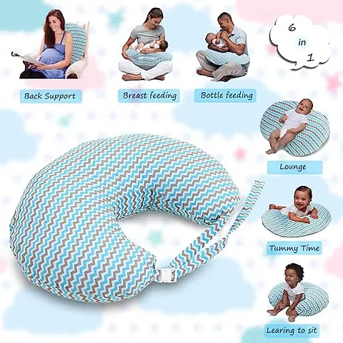 PIKININU 6 in 1 Cotton Baby Feeding  Nursing Pillow