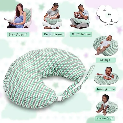 PIKININU 6 in 1 Cotton Baby Feeding  Nursing Pillow