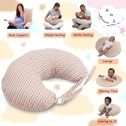 PIKININU 6 in 1 Cotton Baby Feeding  Nursing Pillow