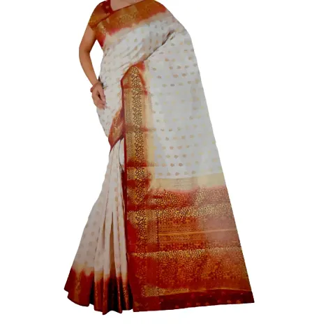 New In Art Silk Saree with Blouse piece 