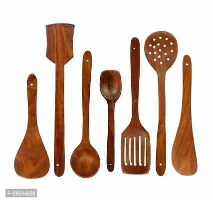 Wooden Cooking Utensil Set Non-Stick Kitchen Tool Set of 7-thumb0