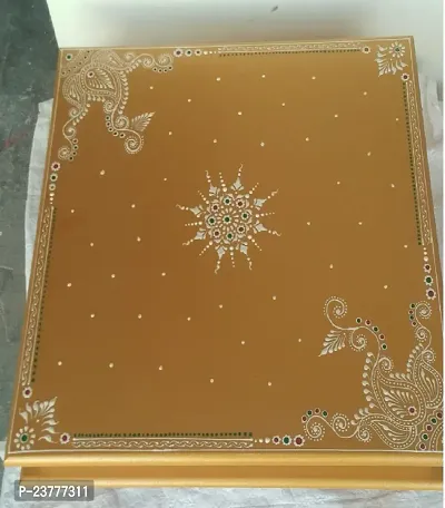 Classic Brown Colour Wooden Pooja Chowki For Weddings Pooja Temple Wooden All Purpose Chowk