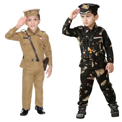 Kids Costume Combo Police and Army Dress