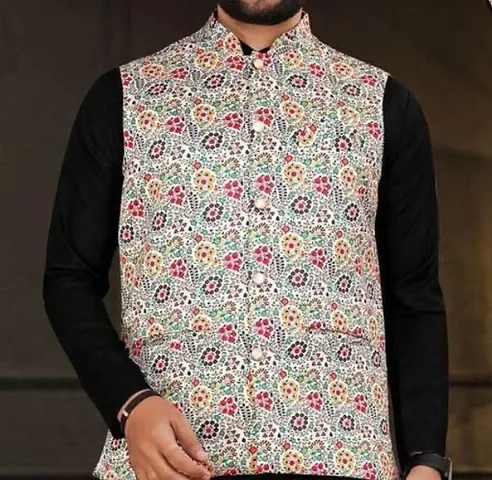 Reliable Viscose Solid Nehru Jacket For Men