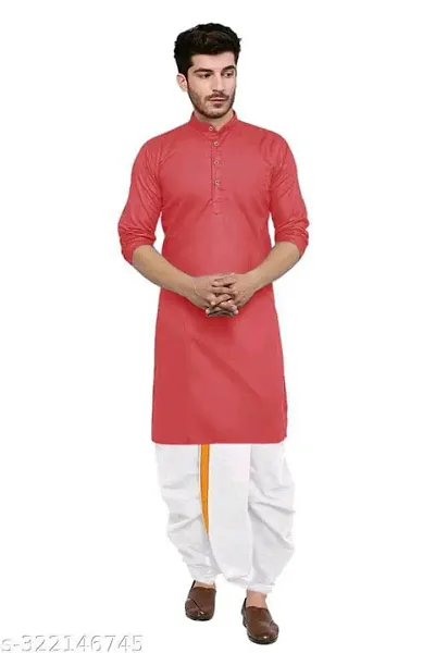 Reliable Solid Ankle Length Kurta For Men