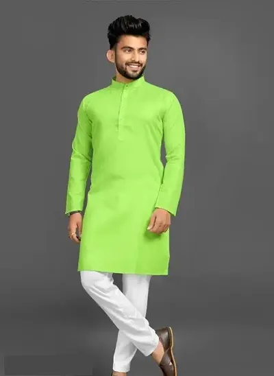 Trendy Cotton Blend Kurtas For Men 