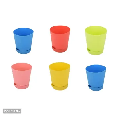 Plastic Pot For Plants Pack Of 6-thumb0