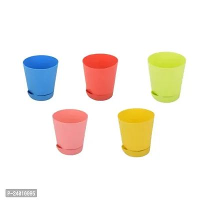 Plastic Pot For Plants Pack Of 5-thumb0