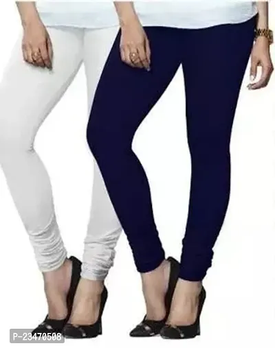 Trendy Cotton Solid Leggings For Women Pack Of 2-thumb0