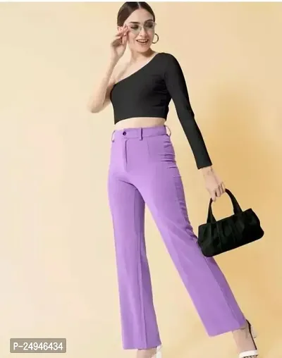 Elegant Cotton Blend  lupi trousers for women-thumb0