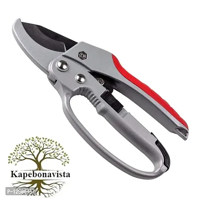 Trendy Ratchet Carbon Steel Pruning Shear Gardening Tree Flower Labor-Saving Pruner Cutting Tool