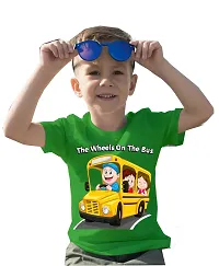 thebabyshark - The Wheels On The Bus Toddler Half Sleeve Round Neck Tshirt-thumb3