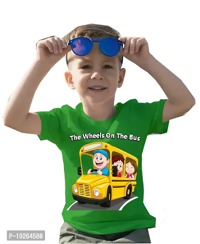 thebabyshark - The Wheels On The Bus Toddler Half Sleeve Round Neck Tshirt-thumb4