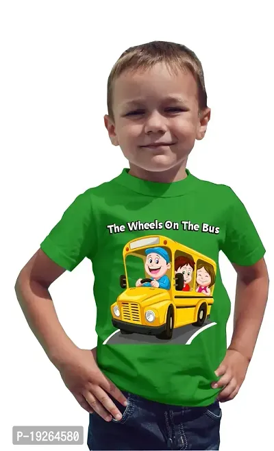 thebabyshark - The Wheels On The Bus Toddler Half Sleeve Round Neck Tshirt-thumb3