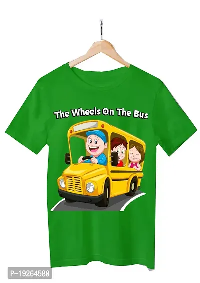 thebabyshark - The Wheels On The Bus Toddler Half Sleeve Round Neck Tshirt-thumb0