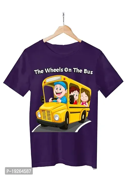 thebabyshark - The Wheels On The Bus Toddler Half Sleeve Round Neck Tshirt