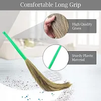 NILAY Brooms for Home  Kitchen Floor with Soft Natural Grass Long Handle Indian Broomstick Locking System for Grass Twigs | Diamond|Indoor  Outdoor Use| (Pack of 1, Dimond Broom)-thumb3