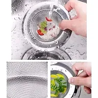 NILAY Kitchen Sink Strainer Stainless Steel 4.5 Inch, Kitchen Sink Drain Strainer, Sink Strainers for Kitchen Sinks with (2 Pcs)-thumb3