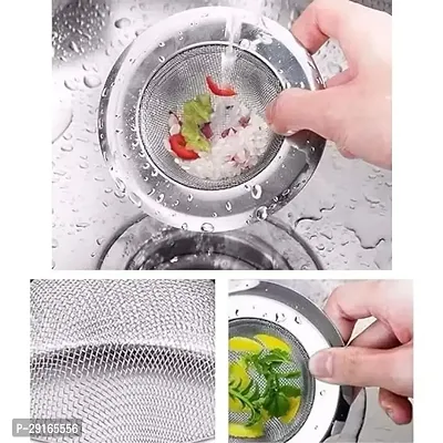 NILAY Kitchen Sink Strainer Stainless Steel 4.5 Inch, Kitchen Sink Drain Strainer, Sink Strainers for Kitchen Sinks with (2 Pcs)-thumb4
