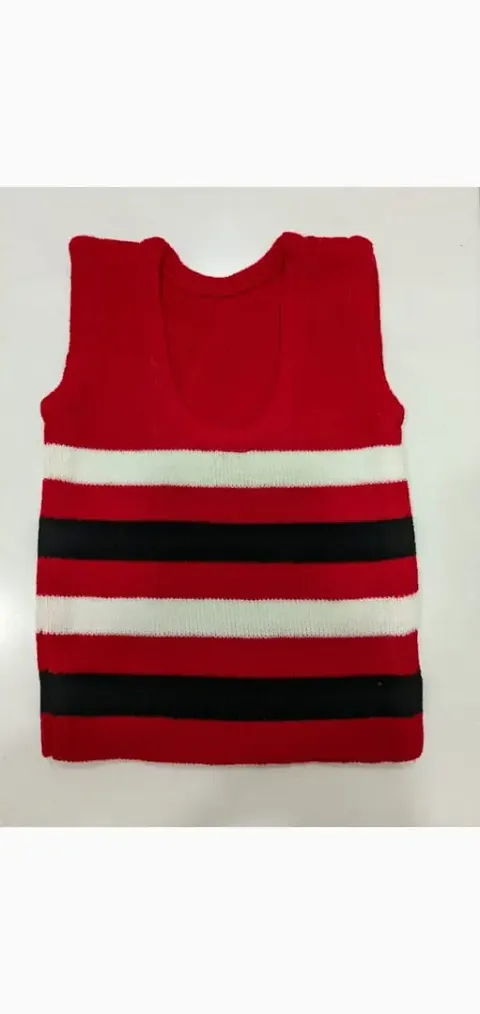 Striped Woollen Sweater Vest for Kids