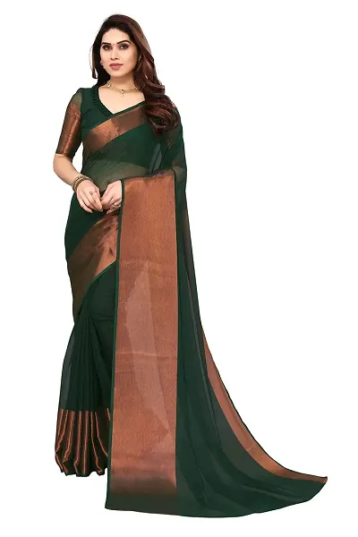 Linzess Women's Printed chiffon Beautiful Ethnic Wear Lightweight saree With Unstiched Blouse (NL-1147)