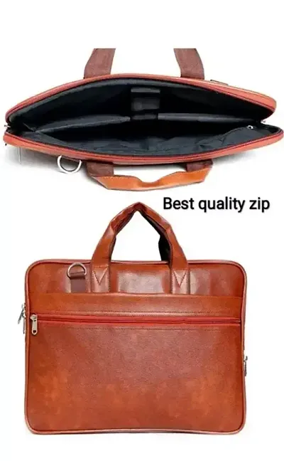 Stylish PU Leather Textured Office Bag