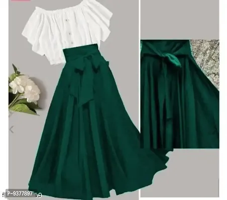 Bhavani Top  Skirt Green 3-thumb0